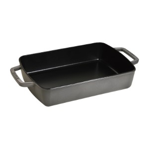 Staub Sütőtálca, öntöttvas, 30 × 20 cm, Graphite Grey