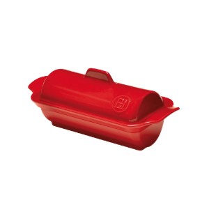 Emile Henry terrine edény, kerámia, 24x10 cm/0,6 l, Burgundy