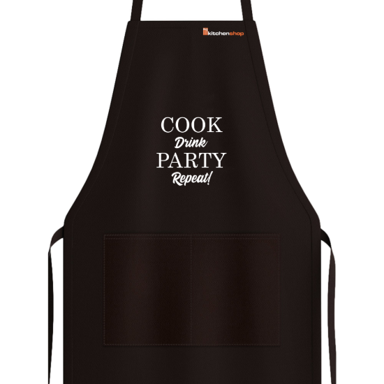 Kötény - "COOK Drink PARTY Repeat!"
