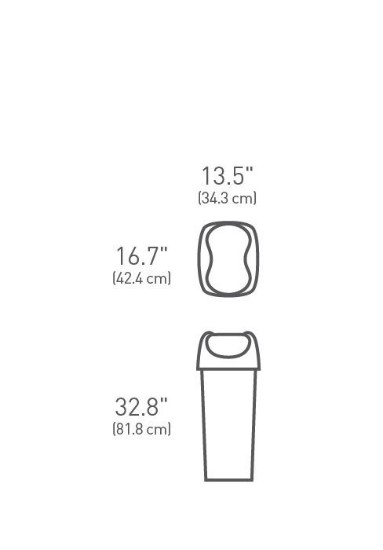 simplehuman Szemeteskosár, 60 L, műanyag