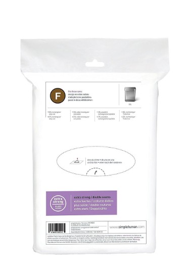 Simplehuman - F kódú ~ 25 literes / 20 db, műanyag szemeteszsákok