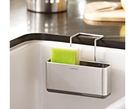 simplehuman 2 rekeszes mosogatóeszköz tartó, rozsdamentes acél