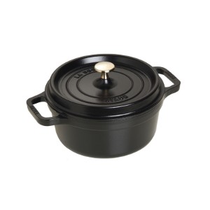 Staub Cocotte, öntöttvas, 22 cm / 2,6 l, fekete