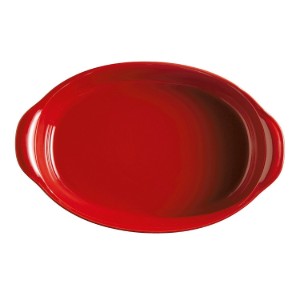 Emile Henry ovális kerámia tepsi  35 x 22,5 cm/2,3 L, Burgundy