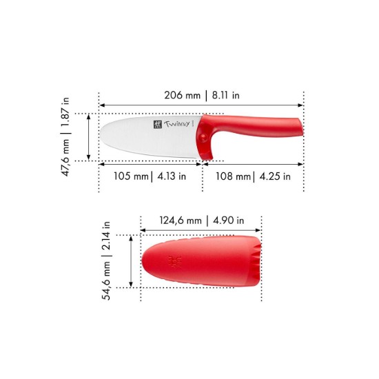 Gyerek szakácskés, 10 cm, Twinny, piros - Zwilling