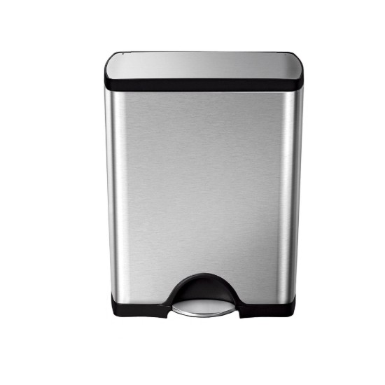simplehuman pedálos szemetes, 50 L, rozsdamentes acél