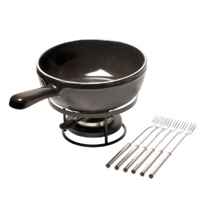 Emile Henry - Fondü szett 24 cm/2,4 l, <<Charcoal>>