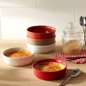 Emile Henry - 12 cm-es Clay 2 db-os kerámia Creme Brule tányér készlet