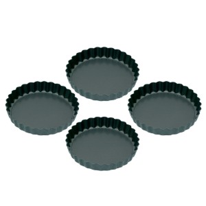 Kitchen Craft 4 darabos sütőforma készlet, Kerek, 10 cm