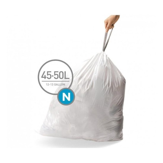 simplehuman szemeteszsák kód N, 45-50 L/ 20 darab műanyag