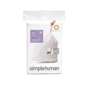 simplehuman  50-65 L/ 20 darab műanyag szemeteszsák kód Q,