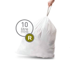 simplehuman szemeteszsák kód R, 10 L/ 20 darab műanyag