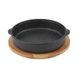 Lava - mini/kerek lábas, 17 cm,  0,5 l, alátéttel, öntöttvas