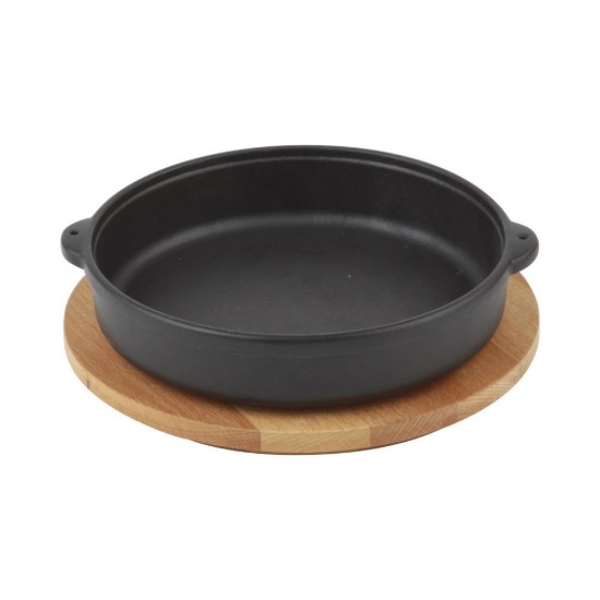 Lava - mini/kerek lábas, 17 cm,  0,5 l, alátéttel, öntöttvas