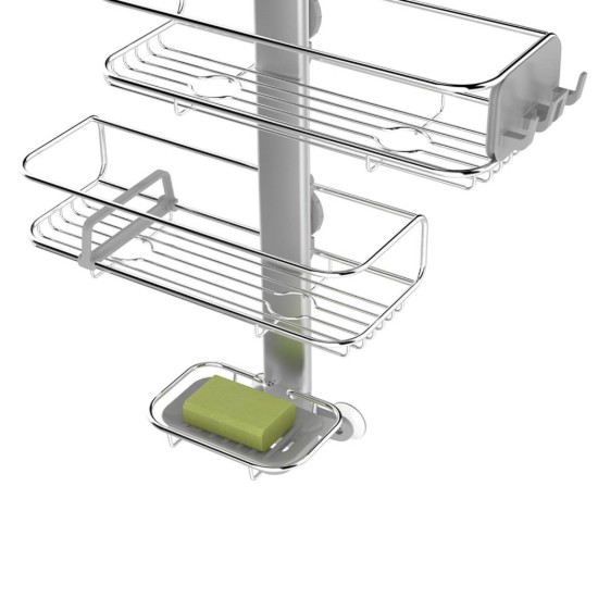 simplehuman - Állítható zuhanytartó, eloxált alumínium