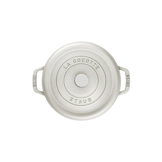 Staub ~ Cocotte öntöttvas főzőedény, 20 cm / 2,2 L, White Truffle