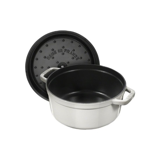 Staub ~ Cocotte öntöttvas főzőedény, 20 cm / 2,2 L, White Truffle