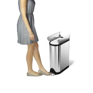 Simplehuman -  18 literes - rozsdamentes acél - pedálos szemetes