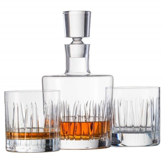 Schott Zwiesel - Dekanter és 2 whiskys pohár, kristályos üveg, "Basic Bar Motion" 