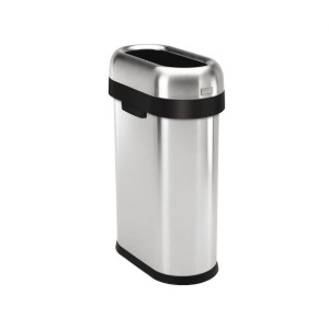 Simplehuman - "Slim" Tető nélküli szemetes, 50 L, rozsdamentes acél