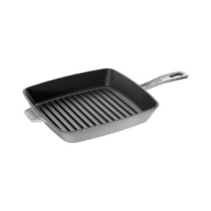 26 cm-es, négyzet alakú grill típusú serpenyő, Graphite Grey - Staub