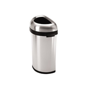 Simplehuman ~ 60 literes rozsdamentes acél - félkör alakú szemetes