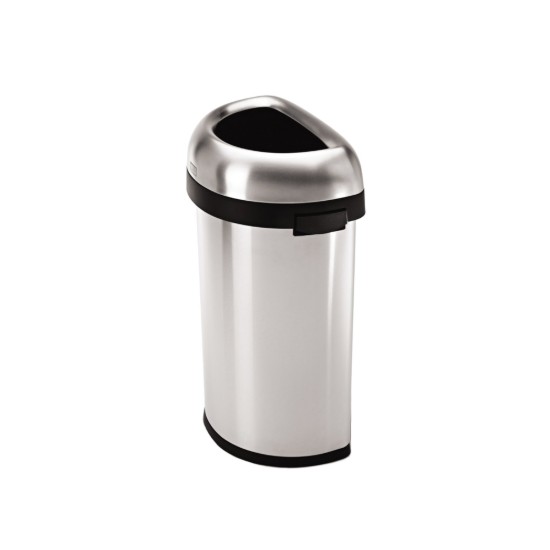 Simplehuman ~ 60 literes rozsdamentes acél - félkör alakú szemetes