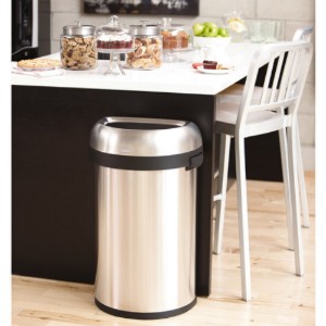 Simplehuman ~ 60 literes rozsdamentes acél - félkör alakú szemetes