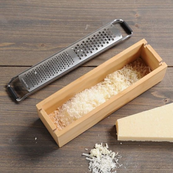 Parmezán reszelő, gyűjtőedénnyel, bambusz - Kesper