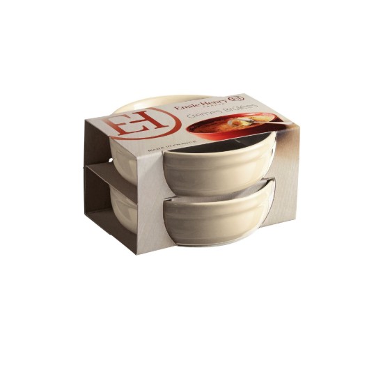 Emile Henry - 12 cm-es Clay 2 db-os kerámia Creme Brule tányér készlet