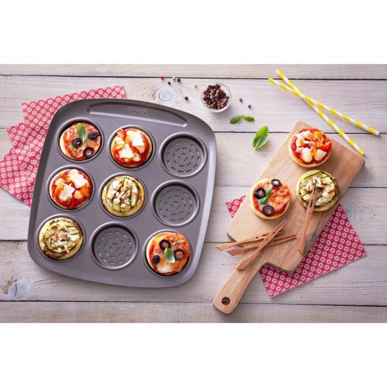Mini pizza tálca, 30 x 28 cm, "ASIMETRIA", szénacél - Pyrex