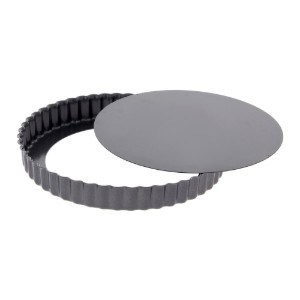 de Buyer - 29 cm-es eltávolítható alapzatú ~ kék acél ~ pite forma 