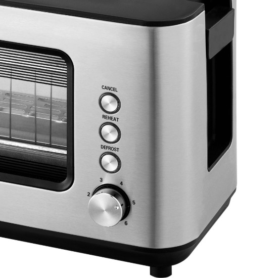 Zokura - 1200 W-os  2 szeletes kenyérpirító üvegablakkal