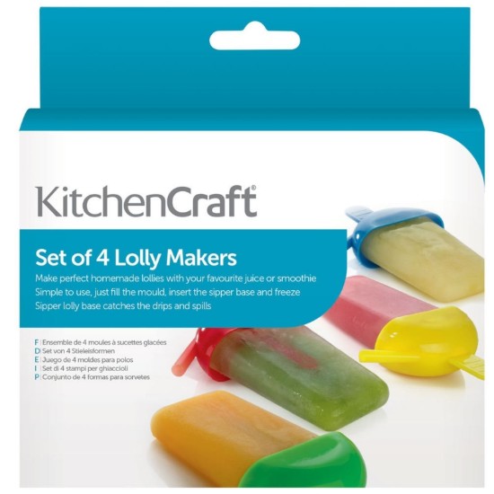 Kitchen Craft 4 darabos fagylaltforma készlet, 80 ml, műanyag 