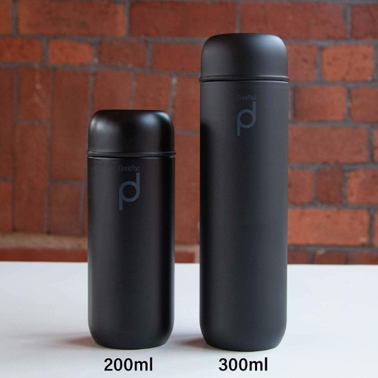 Grunwerg termosz, rozsdamentes acél, 200 ml, "DrinkPod", fekete