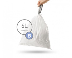 Simplehuman - B kódú ~ 6 literes / 30 db, műanyag szemeteszsákok