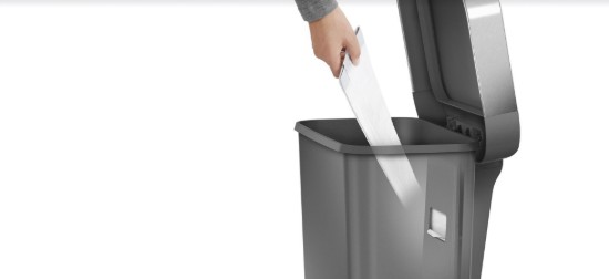 simplehuman pedálos szemetes 45 L, műanyag, szürke