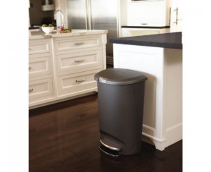 simplehuman pedálos szemetes, 50 L, műanyag, szürke