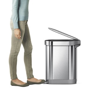 Simplehuman pedálos szemetes 45 L, négyszögletes