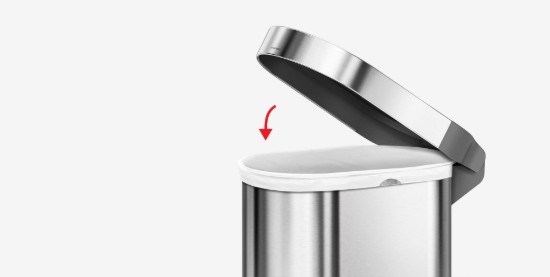 Simplehuman pedálos szemetes 45 L, négyszögletes
