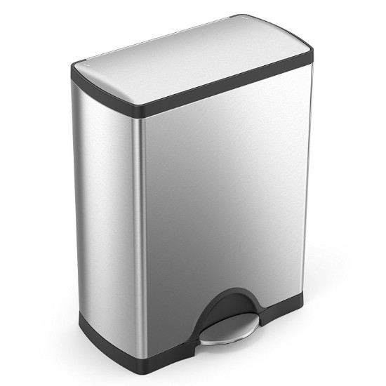 simplehuman pedálos szemetes, 50 L, rozsdamentes acél