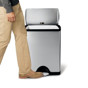 simplehuman pedálos szemetes, 50 L, rozsdamentes acél