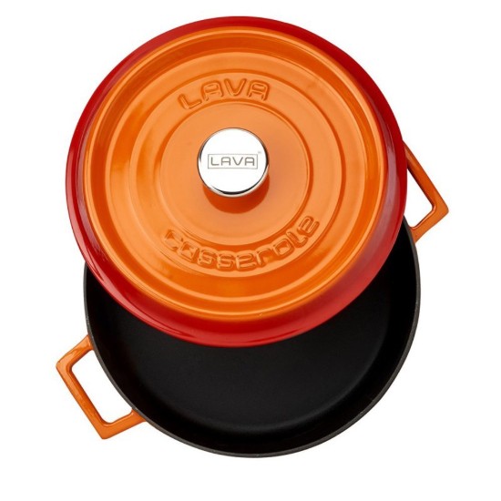 LAVA ~ narancs sárga - 28 cm / 3,5 literes "Trendy" öntöttvas lábas