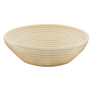 Zokura -  28 cm-es kerek, tészta kelesztő gyékény (rattán) kosár 