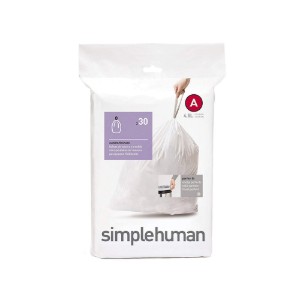 Simplehuman - A kódú ~  4,5 literes / 30 db, műanyag szemeteszsákok