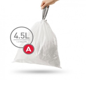 Simplehuman - A kódú ~  4,5 literes / 30 db, műanyag szemeteszsákok