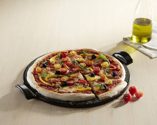 Emile Henry - Kerámia pizza tepsi, 36,5 cm, Charcoal
