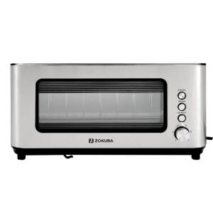 Zokura - 1200 W-os  2 szeletes kenyérpirító üvegablakkal