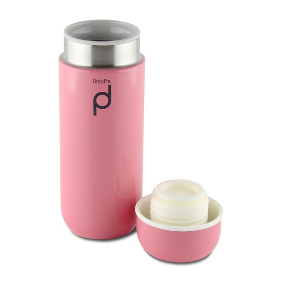 Grunwerg termosz, 200 ml, rozsdamentes acél, "DrinkPod", rózsaszín