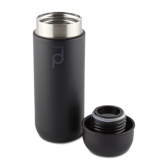 Grunwerg termosz, rozsdamentes acél, 200 ml, "DrinkPod", fekete